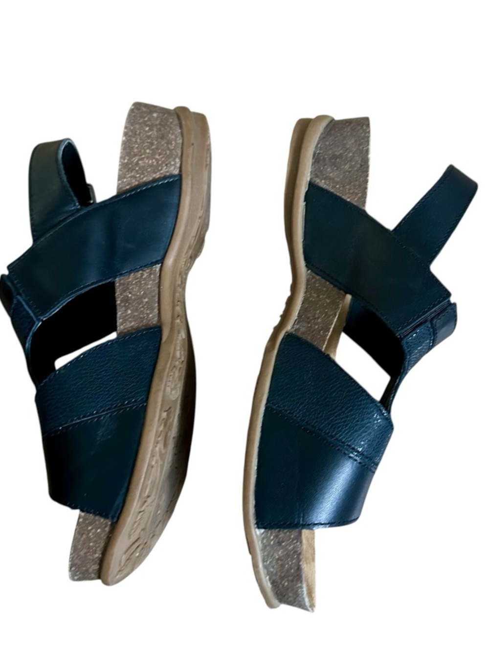 Propet Black Leather Comfort Strap Sandals - Picture 3 of 5